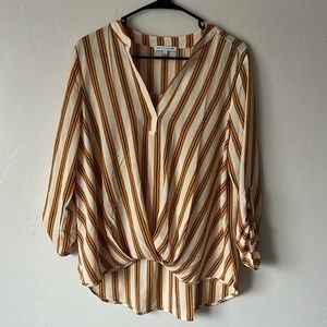 NWOT Striped Top 3/4 sleeve